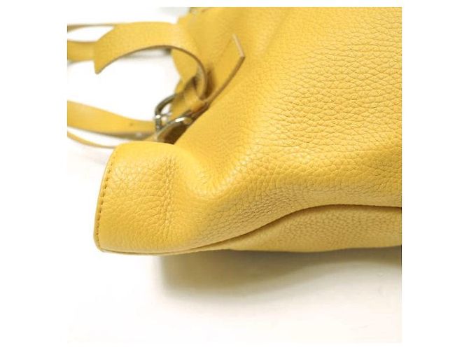 Autre Marque Borsa Tote in pelle di vitello Trussardi Giallo Senape - vista 8