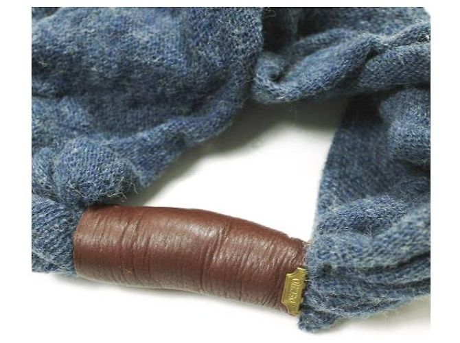 Autre Marque DECHO × BEAMS BOY IMAMA Fascia per capelli in cotone e lana Blu - vista 3