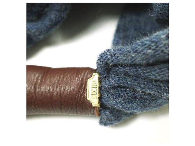 Autre Marque DECHO × BEAMS BOY IMAMA Fascia per capelli in cotone e lana Blu - vista 4