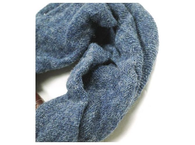 Autre Marque DECHO × BEAMS BOY IMAMA Fascia per capelli in cotone e lana Blu - vista 5