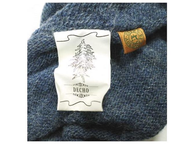 Autre Marque DECHO × BEAMS BOY IMAMA Fascia per capelli in cotone e lana Blu - vista 7
