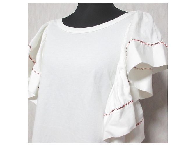 Chloé Top con maniche a farfalla See By Chloe Bianco - vista 4