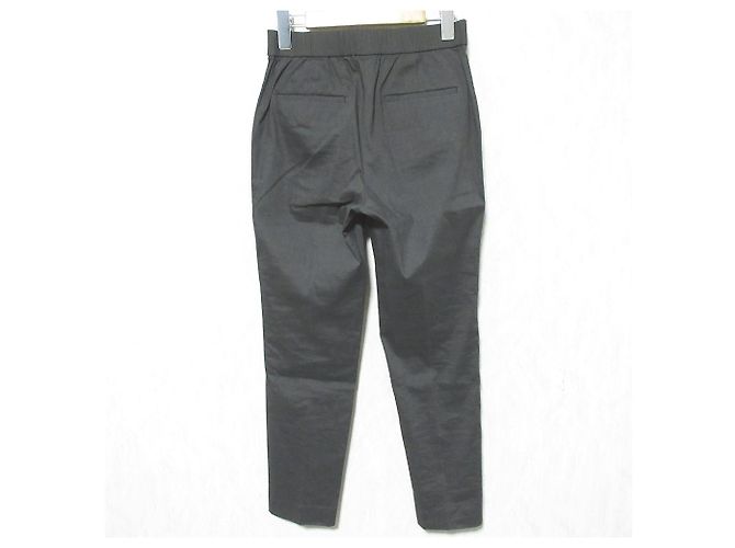 Pantalones de lino elásticos ECO CRUNCH WASH theory luxe Castaño Marrón oscuro - vista 2