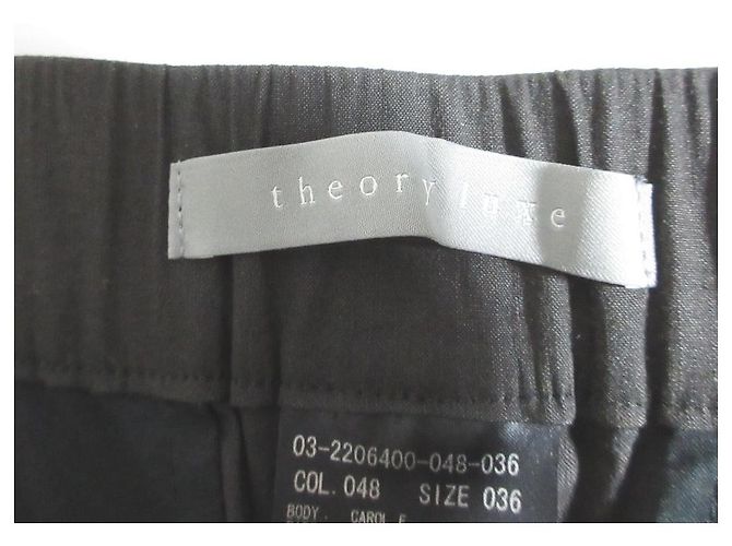 Pantalones de lino elásticos ECO CRUNCH WASH theory luxe Castaño Marrón oscuro - vista 5