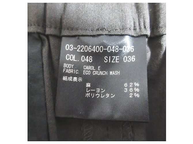 Pantalones de lino elásticos ECO CRUNCH WASH theory luxe Castaño Marrón oscuro - vista 6