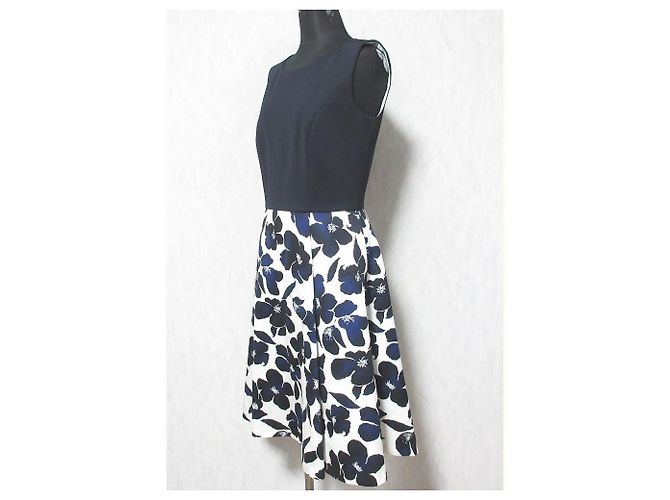 Autre Marque Ärmelloses Kleid mit Blumenprint M-premier Blau Marineblau - Ansicht 3