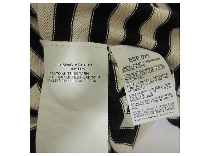 S Max Mara Strickkleid aus Seide Schwarz Beige - Ansicht 6