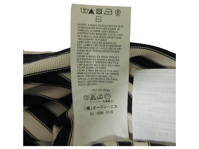 S Max Mara Strickkleid aus Seide Schwarz Beige - Ansicht 7