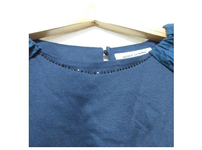 Autre Marque Mila Schon Jersey Pullover Blau Marineblau - Ansicht 3