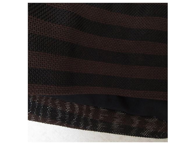 Autre Marque Blusa sem mangas listrada ESTNATION Marrom - vista 5