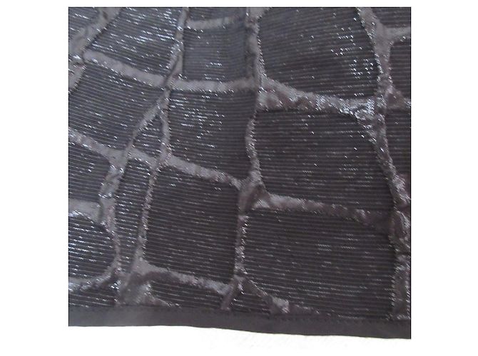 Autre Marque Mini falda ajustada ADORE con patrón Lame Negro - vista 4