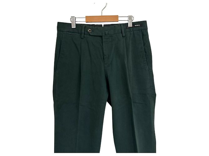 Autre Marque Pantalones chino de algodón elástico PT01 Verde - vista 3