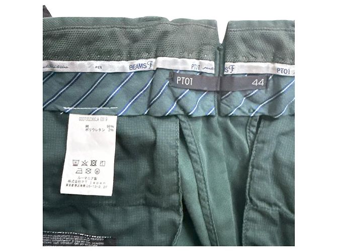 Autre Marque Pantalones chino de algodón elástico PT01 Verde - vista 5