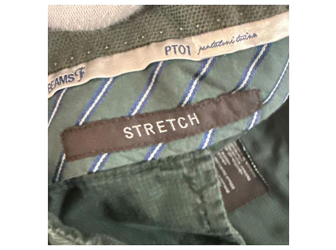 Autre Marque Pantalones chino de algodón elástico PT01 Verde - vista 7