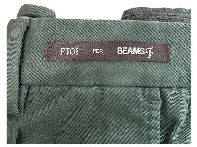 Autre Marque Pantalones chino de algodón elástico PT01 Verde - vista 9