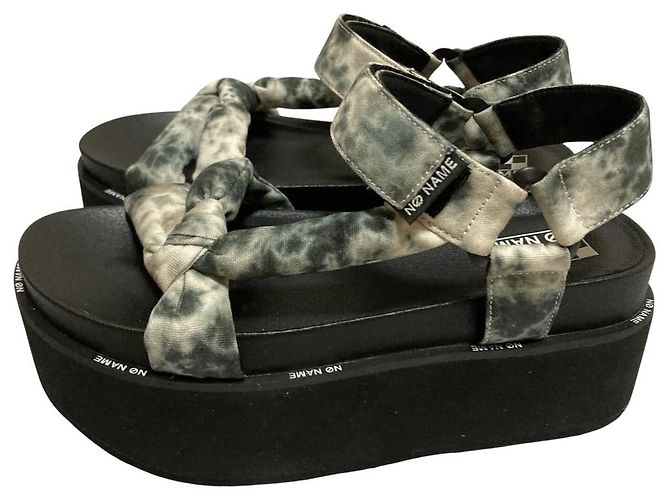 Autre Marque Sandali con platform No Name POPPY SUNSET Nero - vista 6
