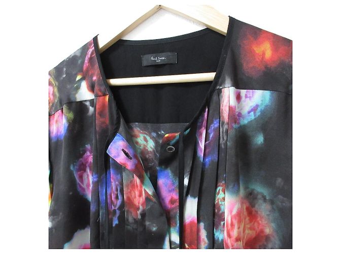 Vestido Paul Smith BLACK con estampado de flores Negro Multicolor - vista 4