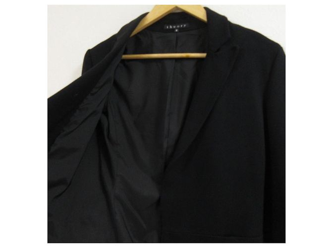 Theory Docking Combination Lammlederjacke Schwarz - Ansicht 3