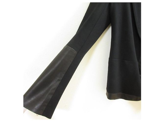 Theory Docking Combination Lammlederjacke Schwarz - Ansicht 4