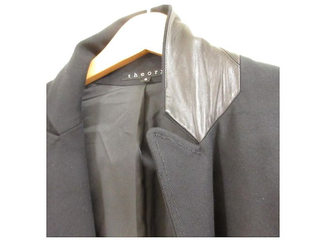Theory Docking Combination Lammlederjacke Schwarz - Ansicht 6