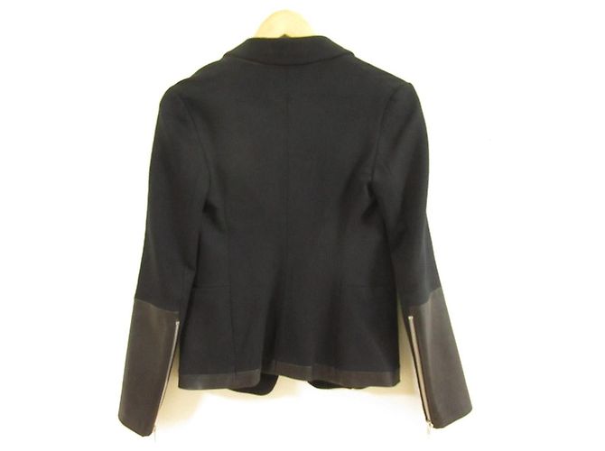 Theory Docking Combination Lammlederjacke Schwarz - Ansicht 7
