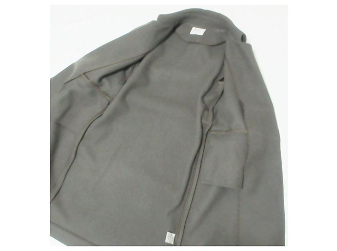 Autre Marque STUDIOUS Open Front Belted Coat Green Khaki - view 6