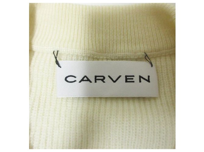 Autre Marque Malha de lã com design de tranças Carven Branco - vista 3