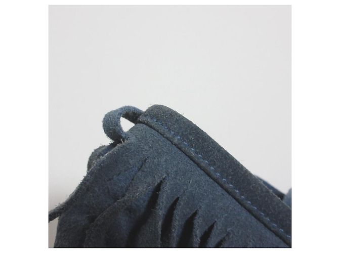 Autre Marque Bolso de mano con flecos de cuero B-LOW THE BELT Azul - vista 12