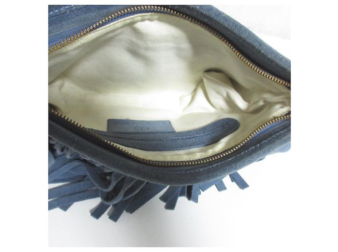 Autre Marque Bolso de mano con flecos de cuero B-LOW THE BELT Azul - vista 5