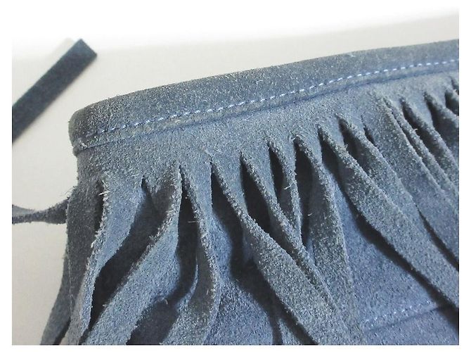Autre Marque Bolso de mano con flecos de cuero B-LOW THE BELT Azul - vista 9