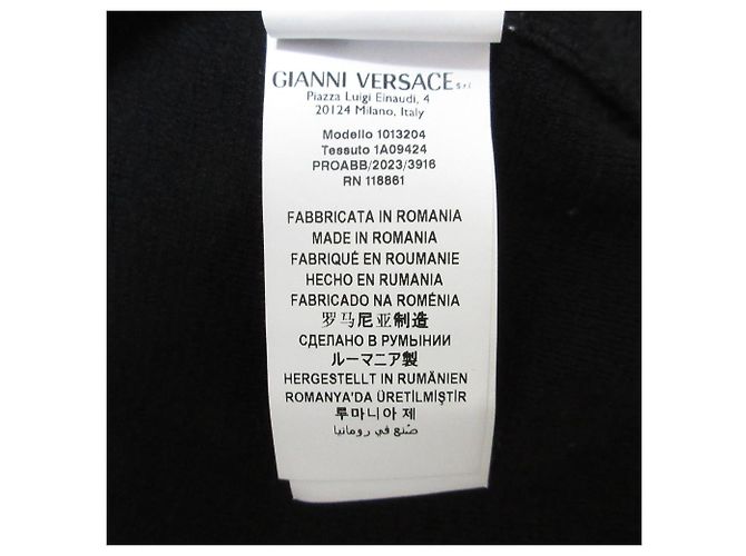 Conjunto de punto 2way de lana 100% Versace Negro - vista 15