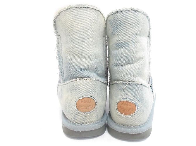 Autre Marque Bottines courtes en peau de mouton Greenhill d'EMU Australia Bleu Bleu clair - vue 4