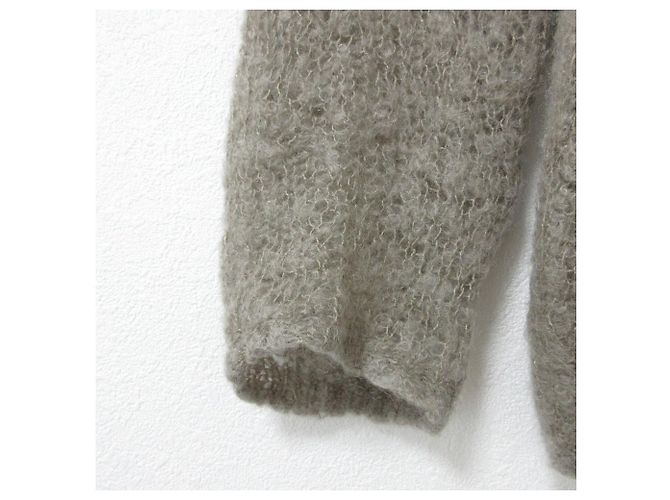 Autre Marque Liesse Mohair-Strickpullover mit Boot Ausschnitt Braun - Ansicht 6