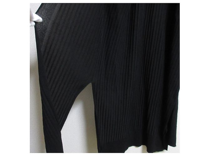 Autre Marque Cárdigan largo de punto Chaos Paper Yarn Negro - vista 6