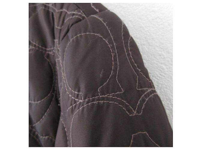 Chaqueta acolchada de nylon Coach Signature Castaño Azul - vista 13