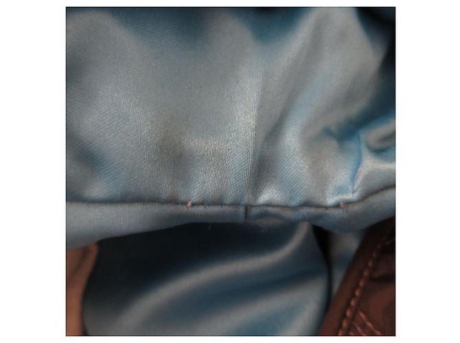 Chaqueta acolchada de nylon Coach Signature Castaño Azul - vista 15