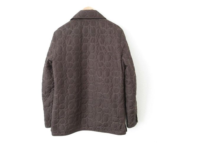 Chaqueta acolchada de nylon Coach Signature Castaño Azul - vista 2