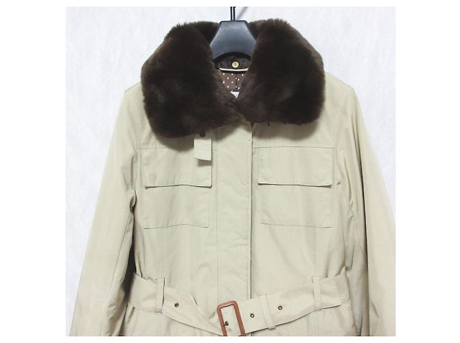 Autre Marque MACKINTOSH PHILOSOPHY Rex Rabbit Fur 2way Padded Trench Coat Beige - vista 2