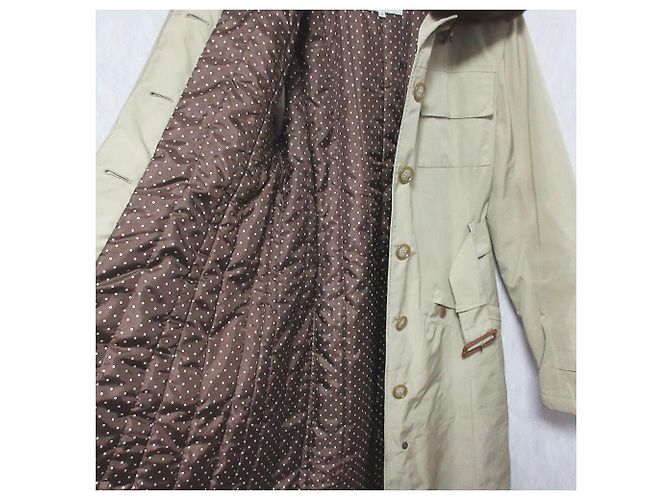Autre Marque MACKINTOSH PHILOSOPHY Rex Rabbit Fur 2way Padded Trench Coat Beige - vista 4