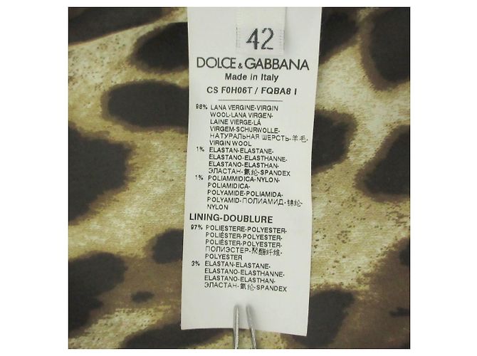 Dolce & Gabbana Abrigo de lana con estampado pata de gallo Dolce&Gabbana Castaño Negro Blanco Roja - vista 9