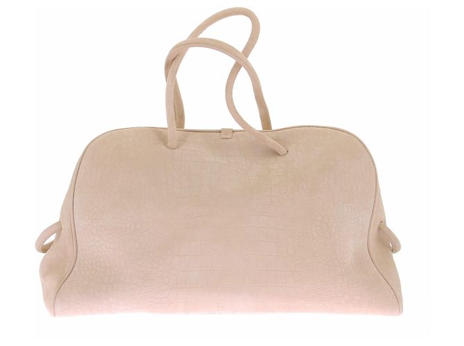 Jacquemus Borsa beige in suede 'Le Grand Turismo' effetto coccodrillo - vista 2