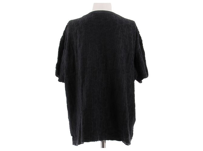 Dior Pull éponge gris anthracite en coton - vue 2
