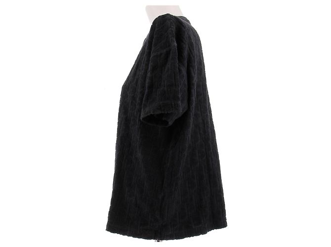 Dior Pull éponge gris anthracite en coton - vue 4