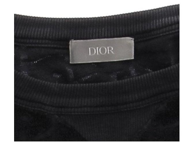 Dior Pull éponge gris anthracite en coton - vue 5