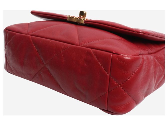 Chanel Borsa a tracolla trapuntata in agnello rosso 2022 19 - vista 3