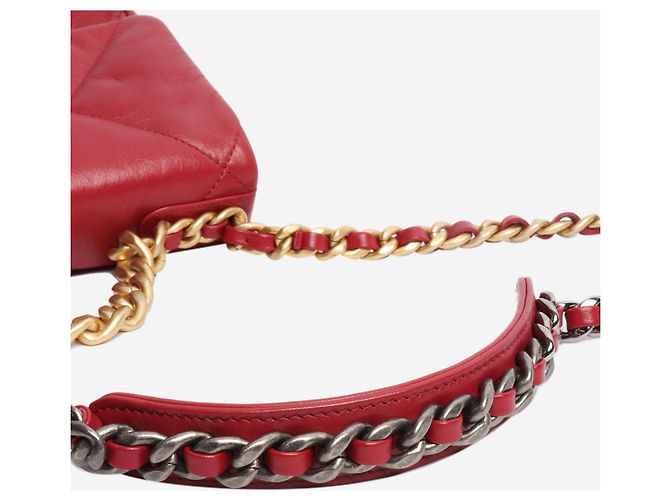 Chanel Borsa a tracolla trapuntata in agnello rosso 2022 19 - vista 7