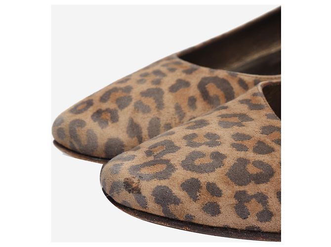 Manolo Blahnik Ballerine con stampa leopardata marrone - taglia EU 40 - vista 4