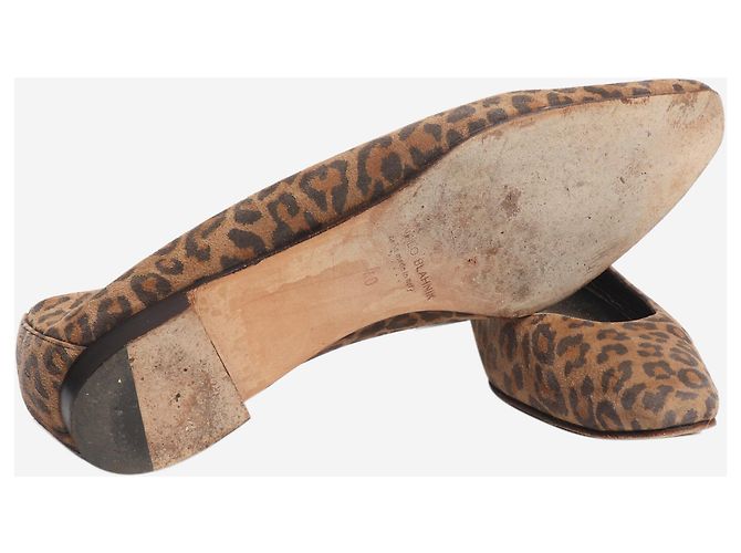 Manolo Blahnik Ballerine con stampa leopardata marrone - taglia EU 40 - vista 5