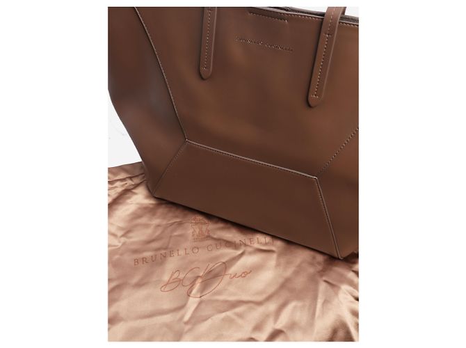 Brunello Cucinelli Borsa tote BC Duo marrone - vista 7
