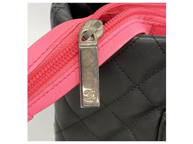 Chanel Cambon Shopper aus Lammleder Schwarz - Ansicht 9